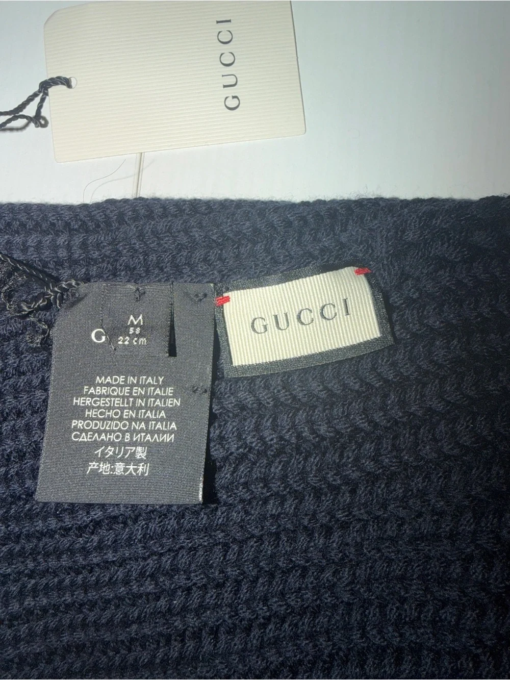 Gucci Black Knit Beanie with Embroidered Tiger
